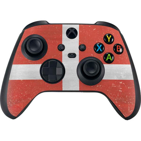 Denmark Flag Distressed Xbox Series X Skins